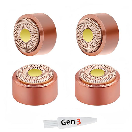 Efsanony Replacement Heads – for Flawless Replacement Heads Gen 3 - Finishing Touch Flawless Facial Hair Remover Replacement Blades for Women, Shaver & Razor (4 pack Generation 3)
