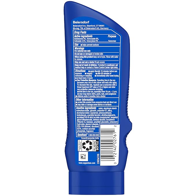 Coppertone SPORT Sunscreen SPF 30 Lotion, Water Resistant Sunscreen, Body Sunscreen Lotion, 7 Fl Oz