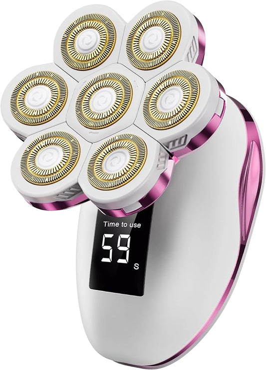 VIMC Foil Shavers – Electric Razors for Women, Wet/Dry 7D Rechargeable Rotary Shaver for Legs, Water Resistant Grooming Kit - Electric Razors for Women, Facial Hair Removal, Bikini Trimmer, Lips - Gentle Hair Remo