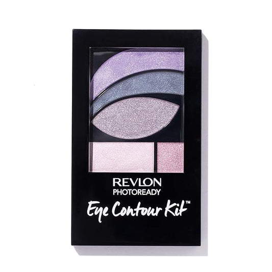 RevlonConsumerProductsCorp Eyeshadow – REVLON PhotoReady Eye Contour Kit, Eyeshadow Palette with 5 Wet/Dry Shades & Double-Ended Brush Applicator, Watercolors (520), 0