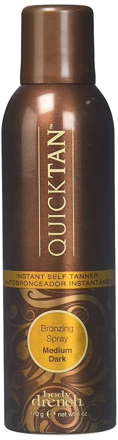 BodyDrench Body Self-Tanners – Body Drench QuickTan Bronzing Spray Instant Self Tanner, Medium/Dark, 6 Fl Oz (Pack of 3)