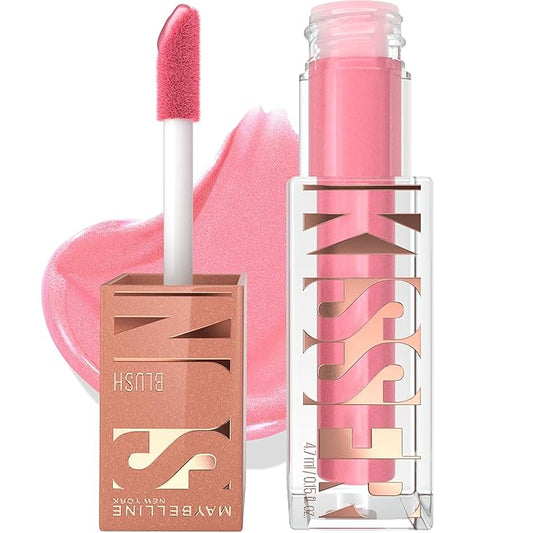 MAYBELLINENEWYORK Blush – Maybelline Sunkisser Multi-Use Liquid Blush and Bronzer, Blendable, Longwear, Glowy Make Up, Blazing Blush, 1 Count