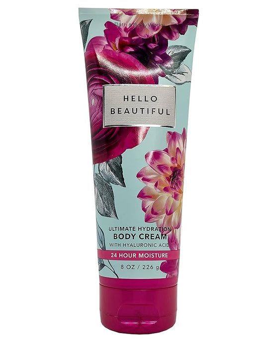 LushLather Creams – Bath & Body Works Hello Beautiful Ultra Shea Cream - 8 Fl Oz Moisturizer for All Skin Types