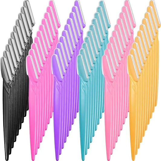 Boao Disposable Razors – Boao 60 Pieces Eyebrow Razor Shaver Dermaplaning Tool Hair Shavers for Women and Man Face Microblades Shaper Trimmer with Precision Cover Skincare Party Favors