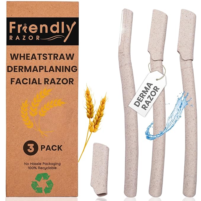 FriendlyRazor Disposable Razors – Dermaplaning Tool for Face – Removes Peach Fuzz & Exfoliates Skin | Dermaplane Blade | Facial Razors for Women | Derma Razor | Facial Razor | Face Shaver for Women | Microblade