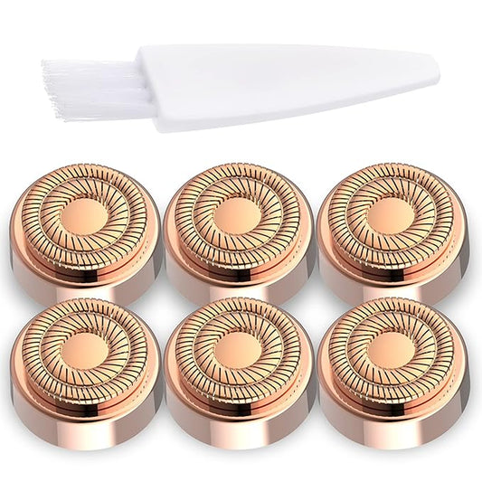 Dealswin Replacement Heads – Facial Hair Remover Replacement Heads: Compatible with Finishing Touch Flawless Facial Hair Removal Tool for Women As Seen On TV 18K Gold-Plated Rose Gold (Generation 2 Double Halo)