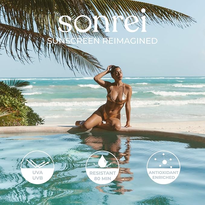 Sonrei Sea Clearly Premium SPF 50 Clear Face and Body Organoshield Sunscreen Gel | UVA, UVB & Antioxidant Enriched, Water Resistance, UV Protection, Vegan, GMO & Gluten Free - 3.4 Fl Oz (Pack of 1)