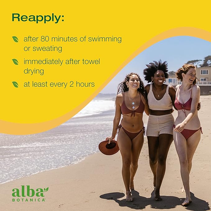 Alba Botanica Sunscreen for Face, Fragrance-Free Sheer Mineral Face Sunscreen Lotion, Broad Spectrum SPF 50, Water Resistant and Biodegradable, 2 fl. oz. Bottle