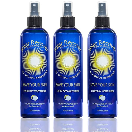 SolarRecover After Sun – Solar Recover After Sun Moisturizing Spray 3 Pack (12 Ounce Each) - Hydrating Facial & Body Mist - 2460 Sprays of Sunburn Relief With Vitamin E & Calendula - Lotion Delivered in Water For Healthy Skin