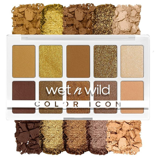wetnwild Eyeshadow – wet n wild Color Icon 10-Pan Eyeshadow Makeup Palette, Yellow Call Me Sunshine, Long Lasting, Shimmer, Metallic, Glittery, Matte, Rich Smooth Pigment, Cruelty Free