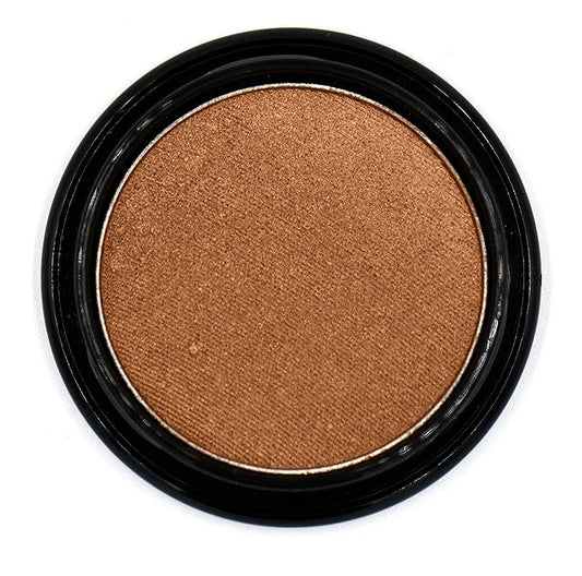 PureZiva Eyeshadow – Sun Drenched Cinnamon Chocolate Brown Bronze Almond Gold Shimmer Pressed Powder Single Eyeshadow; Talc, Paraben & Cruelty Free